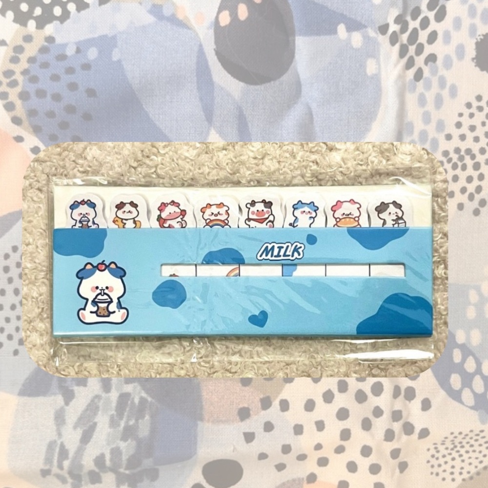 🏷️ kawaii blue cows 🐮 sticky note paper index tabs bookmarks